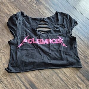 Pole Dancer Crop Top distressed.